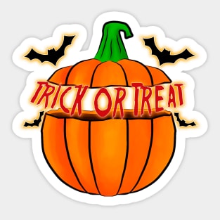 Pumpkin Trick or Treat Sticker